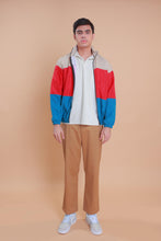 Load image into Gallery viewer, Tri-Color Zip-Front Windbreaker Jacket