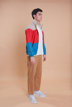 Load image into Gallery viewer, Tri-Color Zip-Front Windbreaker Jacket