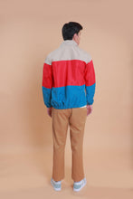 Load image into Gallery viewer, Tri-Color Zip-Front Windbreaker Jacket