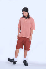 Load image into Gallery viewer, Knitted Basic Crochet Polo Shirt in Nude