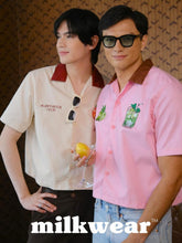 Load image into Gallery viewer, Happy Hour Club Sangria Cropped Polo – with Embroidery & Contrast Collar