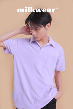 Load image into Gallery viewer, Milk Towel Terry Polo in Lavender