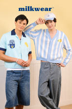 Load image into Gallery viewer, Lemon Sardines Cropped Polo – with Embroidery & Contrast Collar