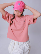 Load image into Gallery viewer, Basic Cropped Tee with Chest Pocket