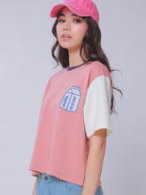 Load image into Gallery viewer, Cropped Color Block Tee
