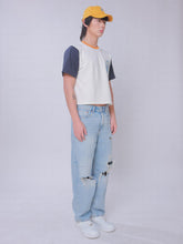 Load image into Gallery viewer, Cropped Color Block Tee