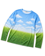 Load image into Gallery viewer, Mesh Long Sleeves Printed Top