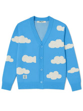 Load image into Gallery viewer, Cloud Button-Front Printed Cardigan