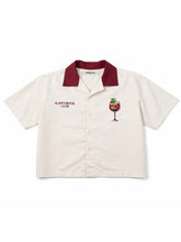 Load image into Gallery viewer, Happy Hour Club Sangria Cropped Polo – with Embroidery & Contrast Collar