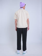 Load image into Gallery viewer, Graphic Patch Polo Shirt - Peach & Eggplant