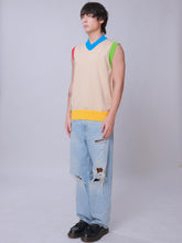 Load image into Gallery viewer, Knitted Color Block Vest