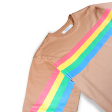Load image into Gallery viewer, PRIDE | Rainbow Chest Cropped Striped Tee