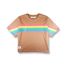 Load image into Gallery viewer, PRIDE | Rainbow Chest Cropped Striped Tee