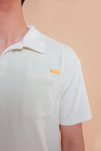 Milk Towel Terry Polo in Cream