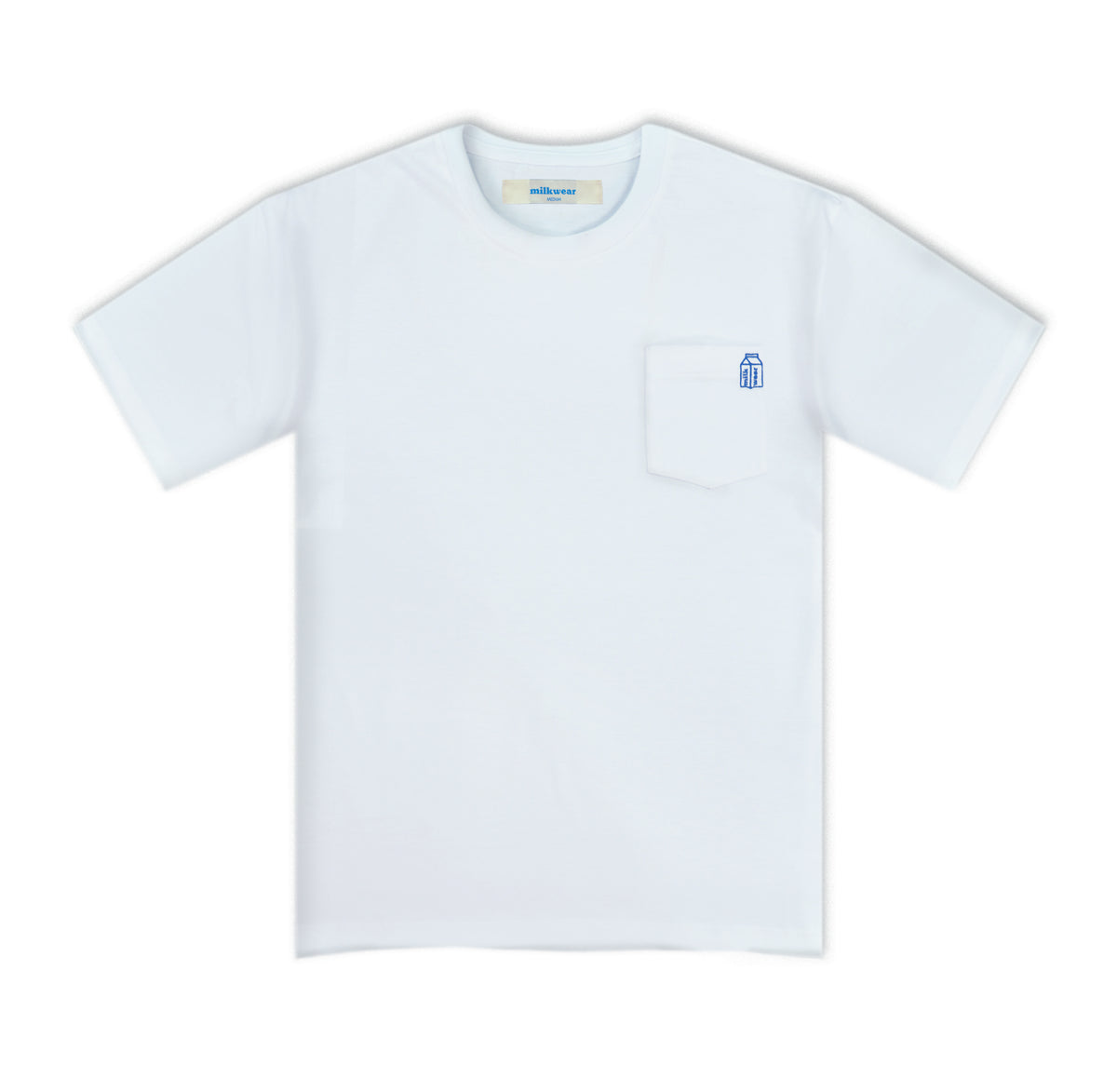 Plain white pocket outlet tee