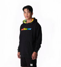 Load image into Gallery viewer, Pullover Jacket with Rainbow Print & Hood