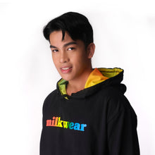 Load image into Gallery viewer, Pullover Jacket with Rainbow Print & Hood