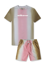 Load image into Gallery viewer, Ombre Stripe Tie-Dye Shorts in Pink
