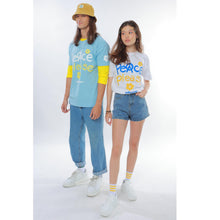Load image into Gallery viewer, Peace Please Tee in Light Blue
