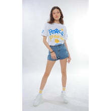 Load image into Gallery viewer, Peace Please Tee in White