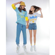 Load image into Gallery viewer, Peace Please Tee in Light Blue