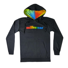 Load image into Gallery viewer, Pullover Jacket with Rainbow Print & Hood