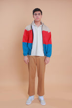 Load image into Gallery viewer, Tri-Color Zip-Front Windbreaker Jacket
