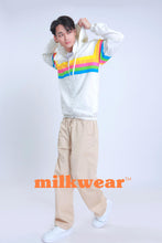 Load image into Gallery viewer, Rainbow Windbreaker Jacket in Off-White
