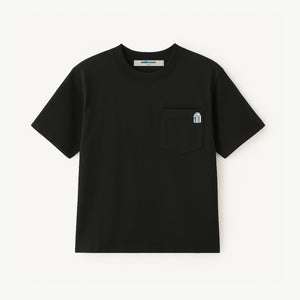 Basic Cropped Tee with Chest Pocket