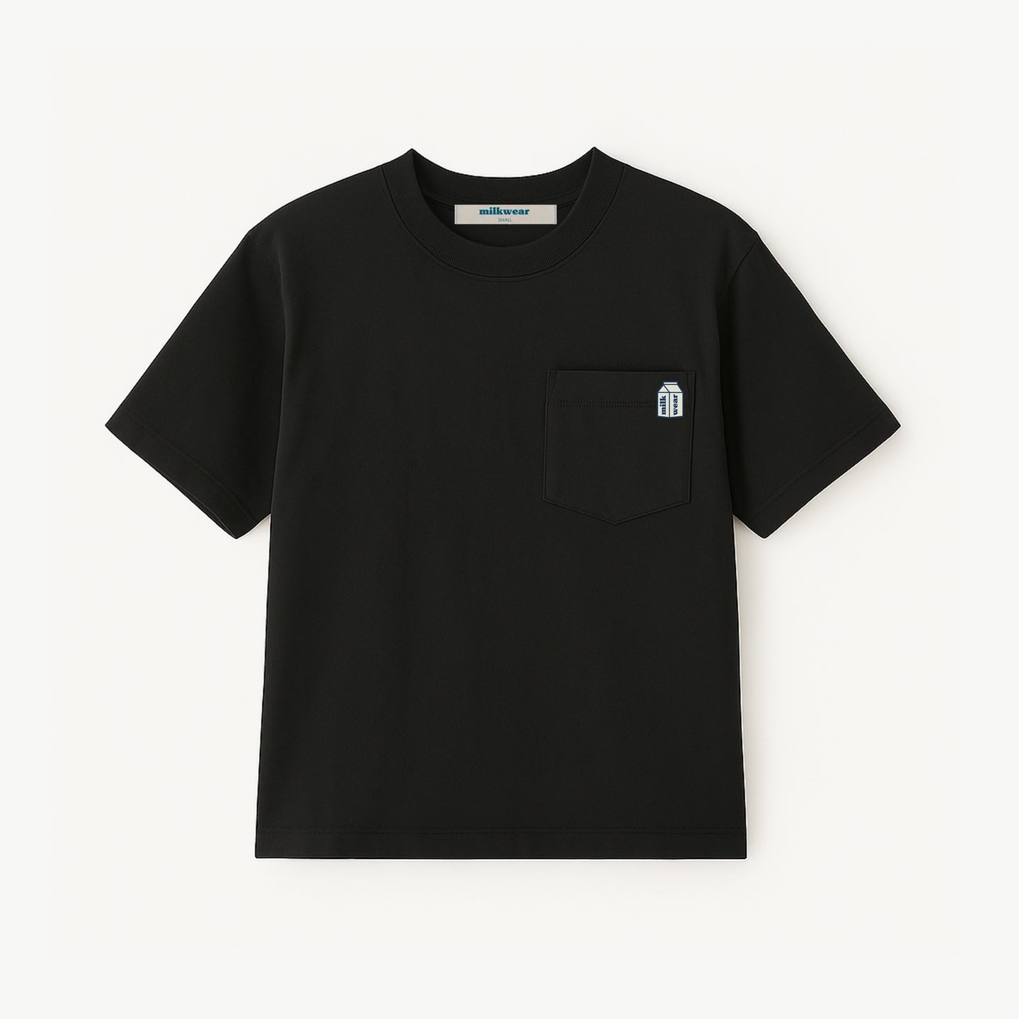 Basic Cropped Tee with Chest Pocket
