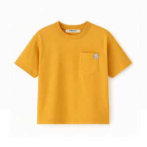 Basic Cropped Tee with Chest Pocket