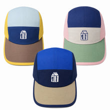 Load image into Gallery viewer, 5-Panel Colorblock Nylon Biker Cap
