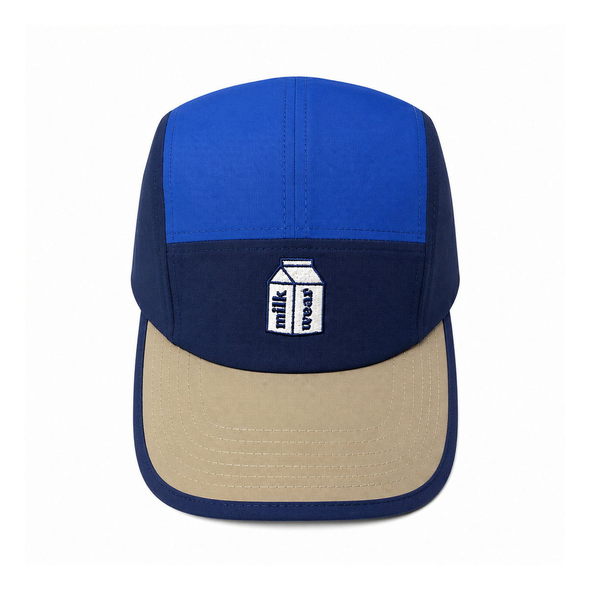 5-Panel Colorblock Nylon Biker Cap