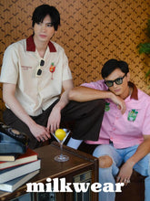 Load image into Gallery viewer, Happy Hour Club Sangria Cropped Polo – with Embroidery &amp; Contrast Collar
