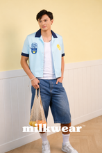 Load image into Gallery viewer, Lemon Sardines Cropped Polo – with Embroidery &amp; Contrast Collar
