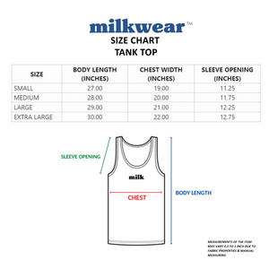 Milk Ribbed Tank Top in Black, Off-White, Green & Blue