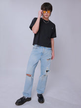 Load image into Gallery viewer, Basic Cropped Tee with Chest Pocket
