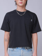 Load image into Gallery viewer, Basic Cropped Tee with Chest Pocket
