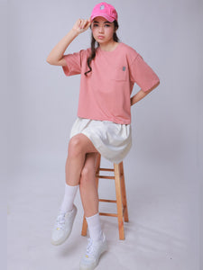 Basic Cropped Tee with Chest Pocket