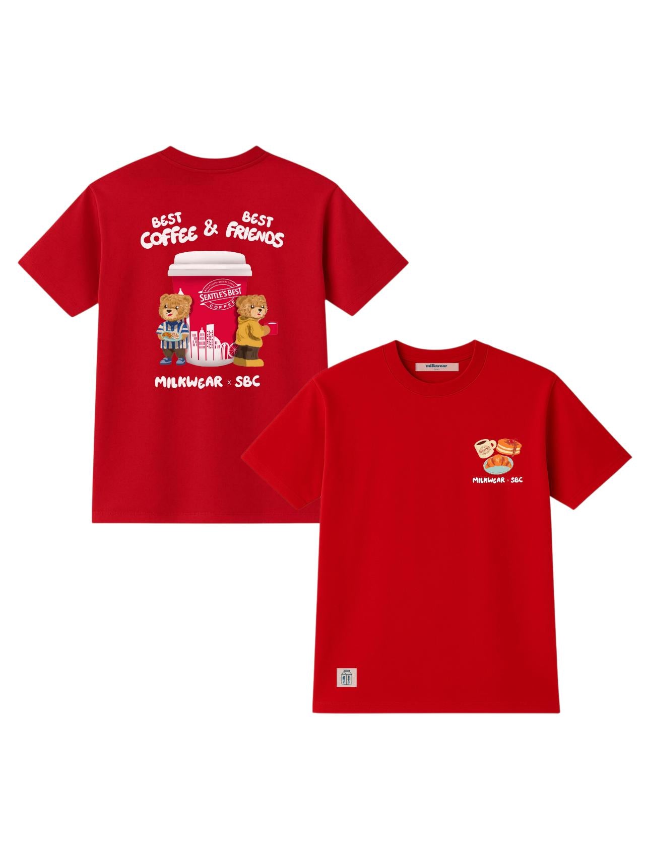 MILKWEAR x Seattle’s Best Coffee Pastry Tee in Red
