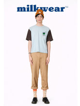 Load image into Gallery viewer, Matcha Club Color‑Block Cropped Tee – Relaxed Fit
