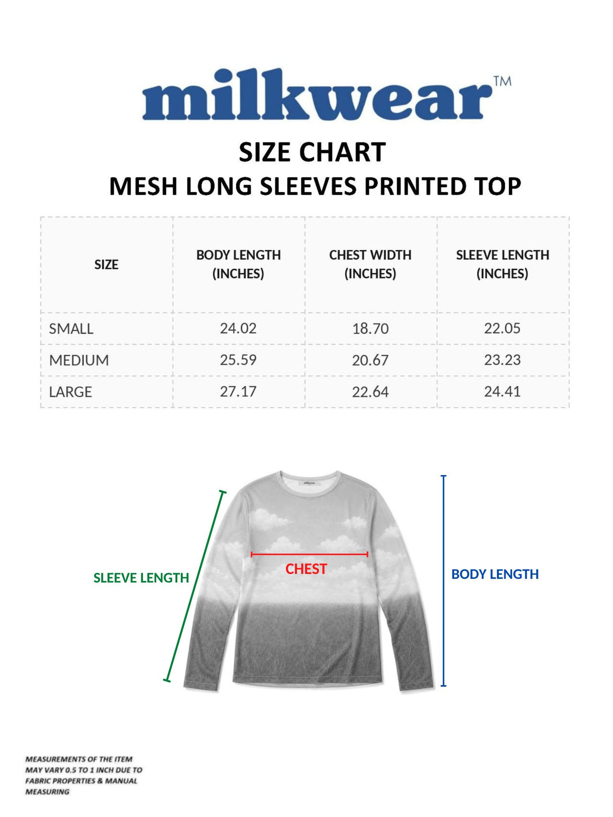 Mesh Long Sleeves Printed Top