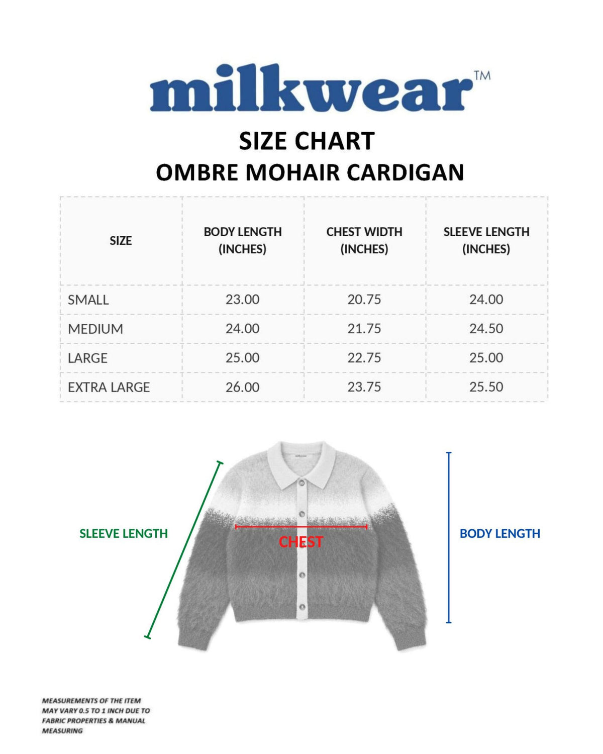 Ombre Mohair Cardigan