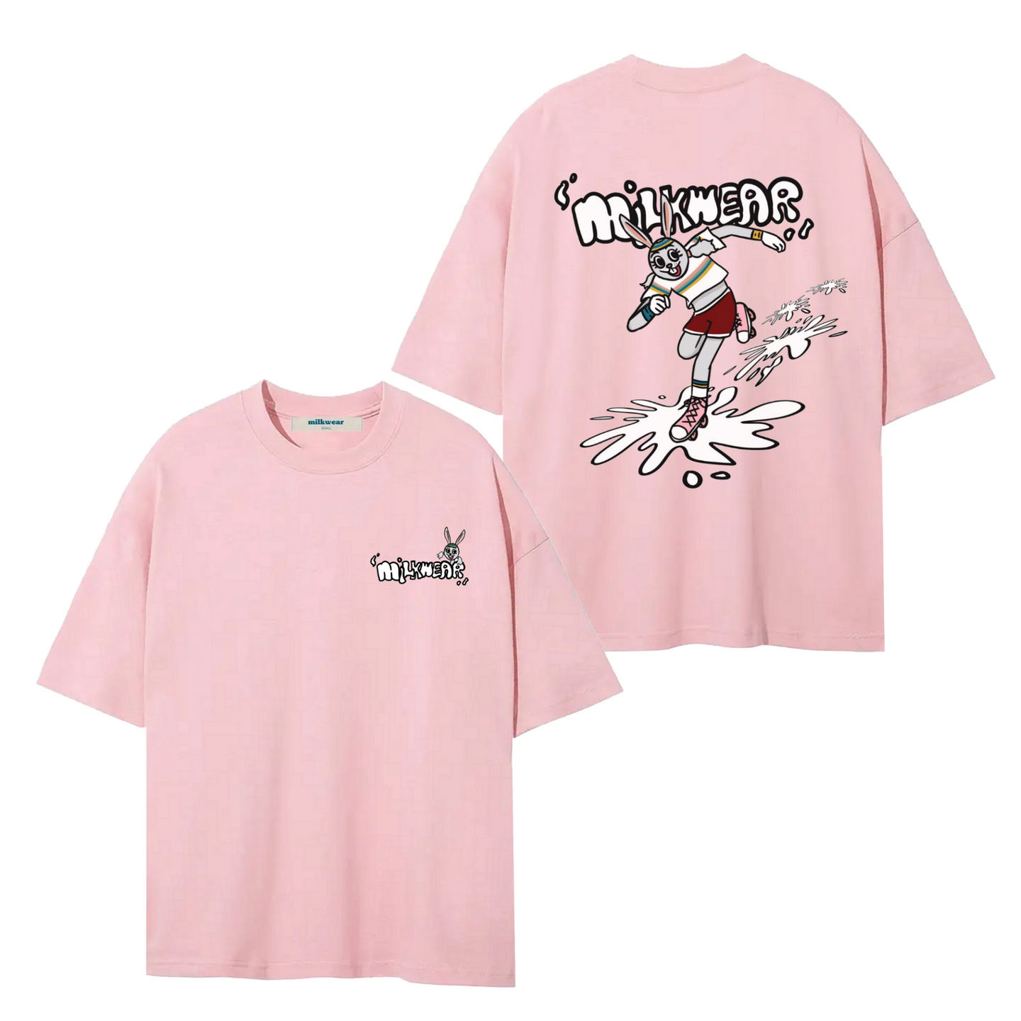 Milk Squad Oversized Graphic Tee - Bunny