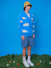 Load image into Gallery viewer, Cloud Button-Front Printed Cardigan
