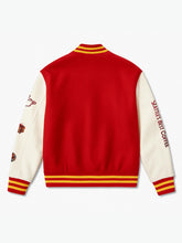 Load image into Gallery viewer, MILKWEAR x Seattle&#39;s Best Coffee Varsity Jacket in Red
