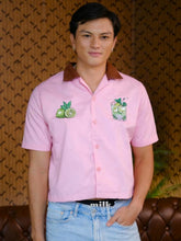 Load image into Gallery viewer, Happy Hour Club Mojito Cropped Polo – with Embroidery &amp; Contrast Collar
