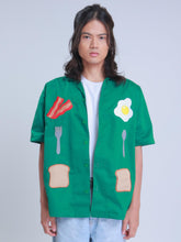 Load image into Gallery viewer, Graphic Patch Polo Shirt - Breakfast
