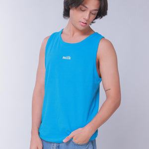 Milk Ribbed Tank Top in Black, Off-White, Green & Blue