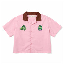 Load image into Gallery viewer, Happy Hour Club Mojito Cropped Polo – with Embroidery &amp; Contrast Collar
